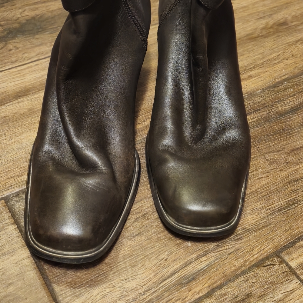 Karen Scott Brown Leather Boots Size 10